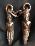 Afrikaanse Huwelijksketting Beeldjes - 20cm Houtsnijwerk Kun, Ophalen of Verzenden