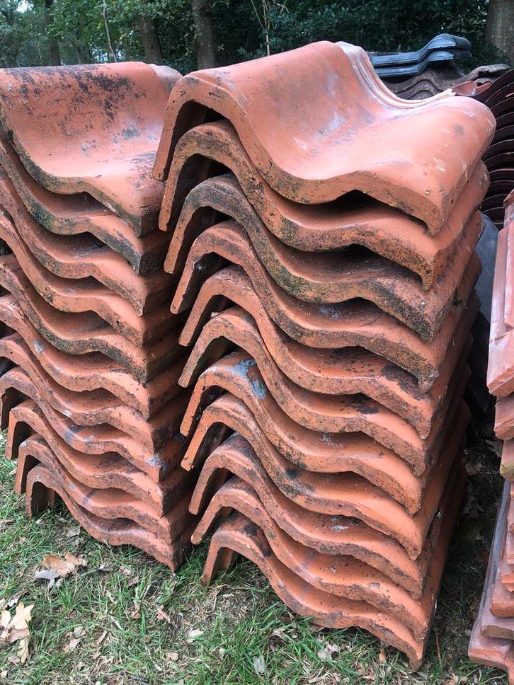 Partij gebruikte gevelpannen verbeterd Romeins natuurrood, Tuin en Terras, Overkappingen, Gebruikt, Overige typen, Ophalen