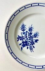 Badonviller ontbijtbordje blauwe bloemen en rand 1923, Ophalen of Verzenden