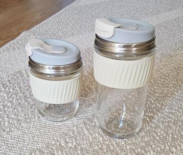 Dille & Kamille - 2 koffieglazen - meneembeker 340 ml/550ml beschikbaar voor biedingen