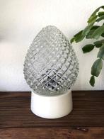 Vintage glazen plafondlamp dennenappel, Ophalen of Verzenden, Gebruikt, Glas, Vintage retro