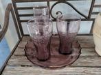 Vintage Coca-Cola Glazen en Serveerschaal, Ophalen, Zo goed als nieuw, Frisdrankglas
