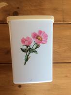 Ekcoware vintage voorraadpot jaren 60 badkamer beker bloem, Ophalen of Verzenden