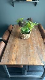 Mooie tafel en stoelen, Huis en Inrichting, Complete eetkamers, Ophalen, Gebruikt, 4 tot 6 stoelen
