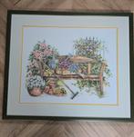 Ingelijste geborduurde merklap, Ophalen