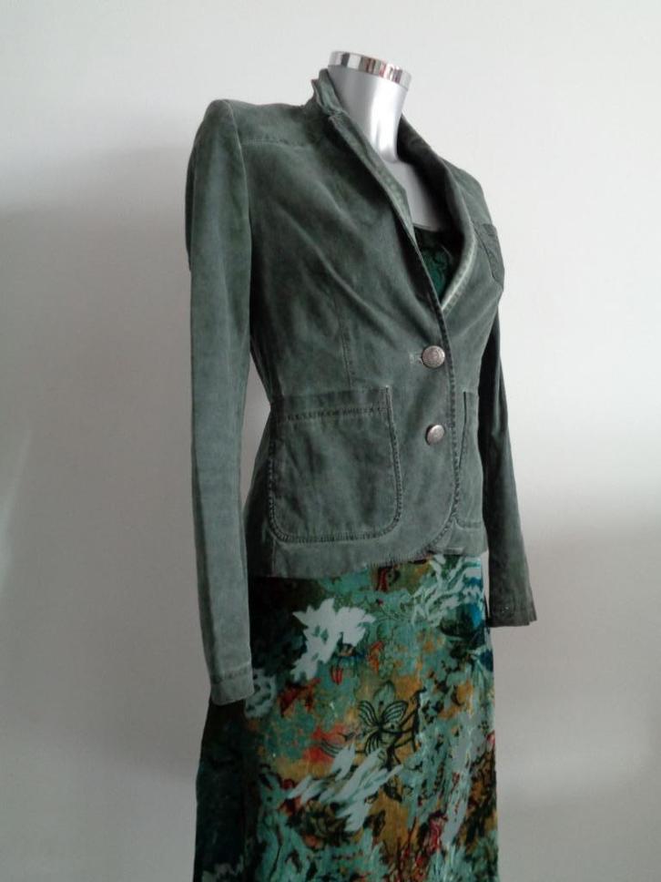 Hans Ubbink zeegroen jasje maat 36 origineel, Kleding | Dames, Jasjes, Kostuums en Pakken, Zo goed als nieuw, Jasje, Maat 36 (S)