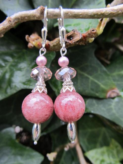 Oorbellen Anika muscoviet-kristalglas-swarovski zilver, Sieraden, Tassen en Uiterlijk, Edelstenen, Nieuw, Ophalen