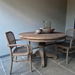 Driftwood ronde kloostertafel hout landelijk sober stoer, Ophalen, Nieuw, 4 tot 6 stoelen