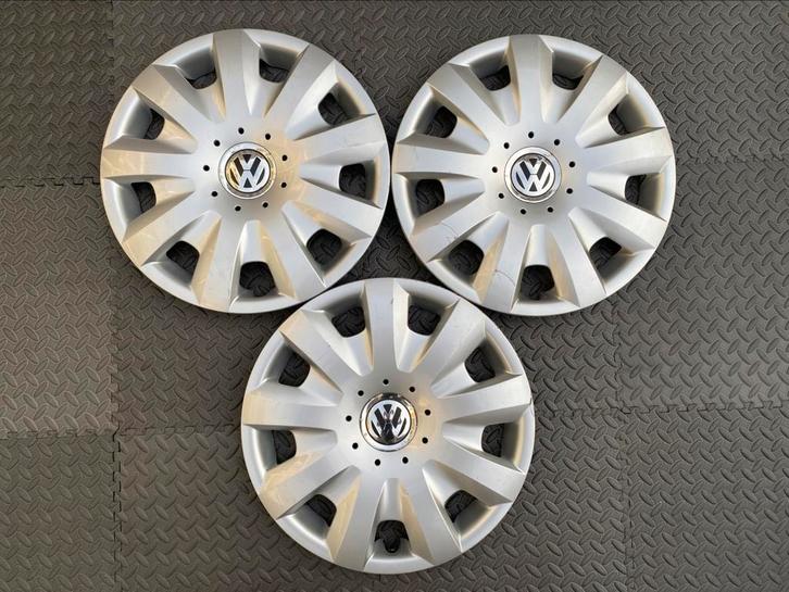 3 orig Volkswagen Golf, Caddy en Touran wieldoppen 15 inch, Auto diversen, Wieldoppen, Gebruikt, Ophalen of Verzenden