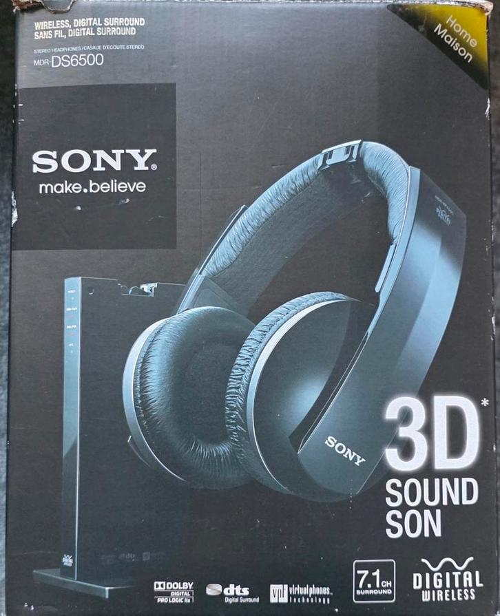 Sony MDR-DS6500 Draadloze Surround Koptelefoon, Audio, Tv en Foto, Koptelefoons, Ophalen of Verzenden
