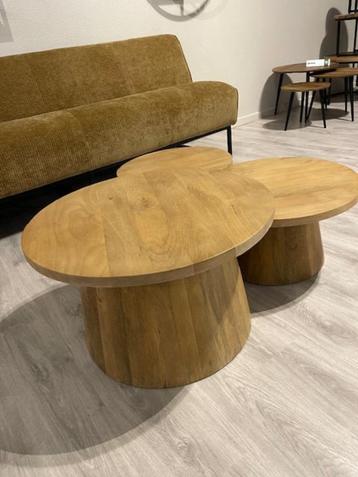 Bijzettafel combi massief mango 74 cm Ø nu actie voorraad beschikbaar voor biedingen