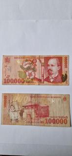 Romania bank biljetten van 100000 Lei, Ophalen of Verzenden