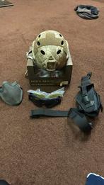 Airsoft spullen Helm, mondmasker, bril,holster, Ophalen of Verzenden, Nieuw