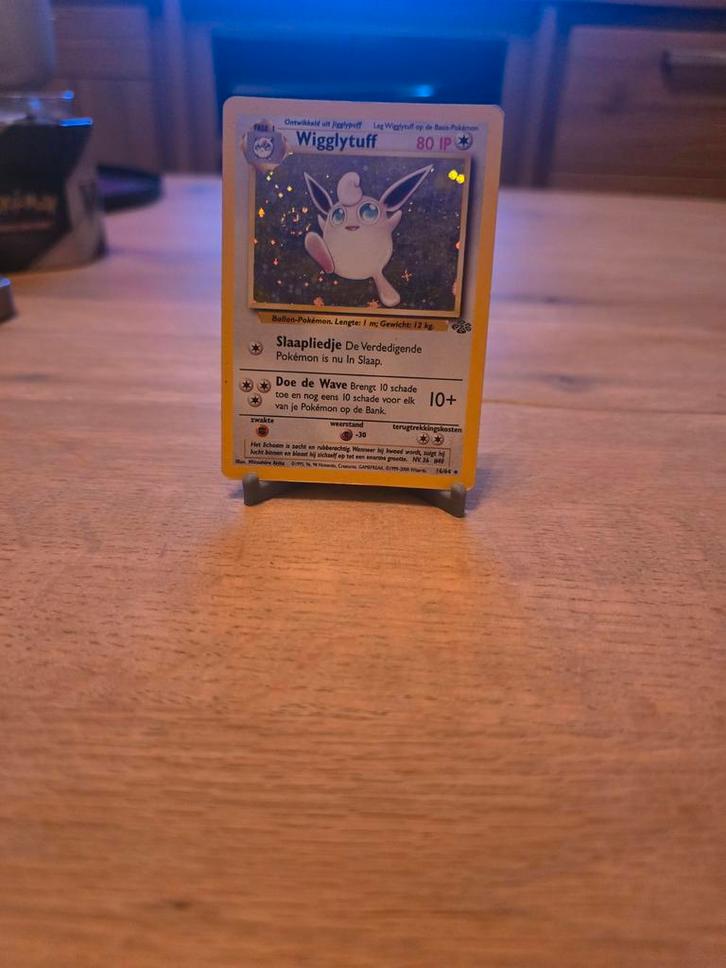Wigglytuff Holo NL met 2x Swirl Jungle 16/64 - Goede Staat!, Hobby en Vrije tijd, Verzamelkaartspellen | Pokémon, Gebruikt, Ophalen of Verzenden