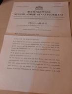 StaatsCourant Proclamatie Juliana 1948, Ophalen, 1940 tot 1960, Nederland, Krant