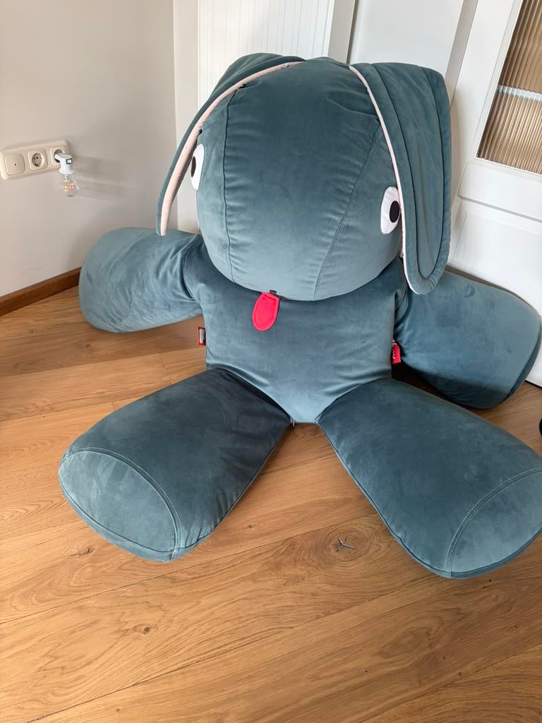 Fatboy konijn zitzak, Huis en Inrichting, Zitzakken, Ophalen, Zo goed als nieuw, Blauw