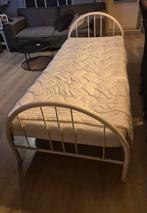 Fijn bed + matras, Ophalen, 90 cm, Eenpersoons, Wit