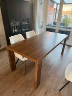 Walnoten eettafel bruin 200x90, 200 cm of meer, Zo goed als nieuw, Rechthoekig, 50 tot 100 cm