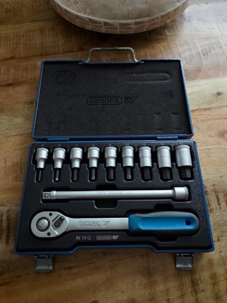 Gedore IN 19 Q inbusdoppenset, Ophalen of Verzenden, Zo goed als nieuw