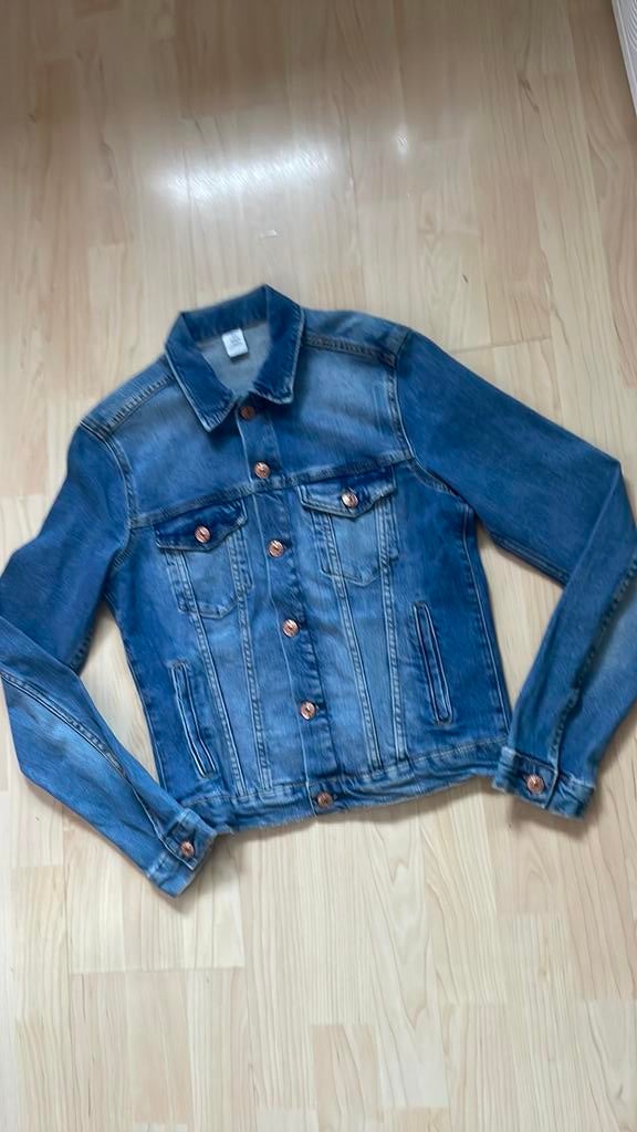 Zgan spijkerjasje maat 38 H&M, Ophalen of Verzenden, Zo goed als nieuw, Maat 38/40 (M), Blauw