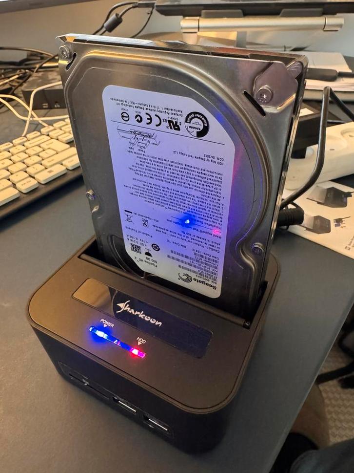 HDD Docking station Sharkoon Quickport XT HC Pro, Computers en Software, Dockingstations, Zo goed als nieuw, Docking station, Harde schijf