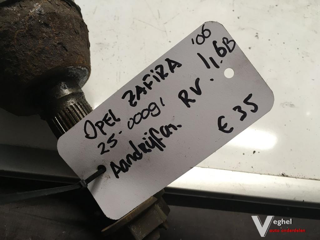 Opel Zafira 1.6 B 2006 2500091 Aandrijfas Rechtsvoor of Link