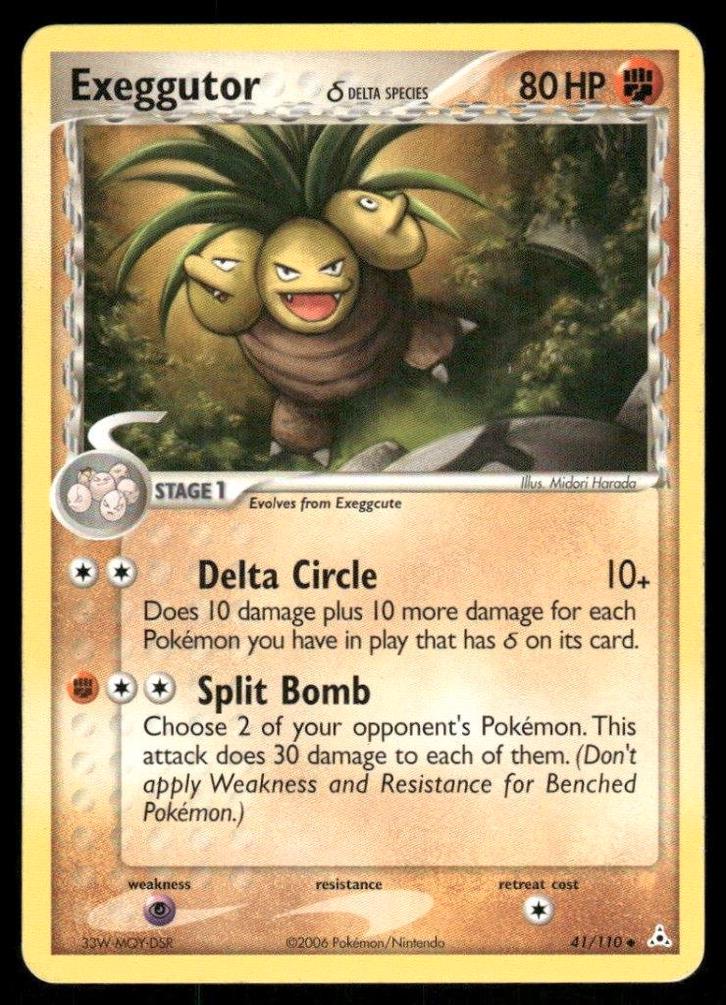 Exeggutor δ 41/110 - Holon Phantoms, Hobby en Vrije tijd, Verzamelkaartspellen | Pokémon, Gebruikt, Verzenden