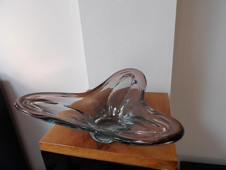 Murano Sixties Design Schaal, paars/blauw, Antiek en Kunst, Antiek | Glas en Kristal, Ophalen of Verzenden