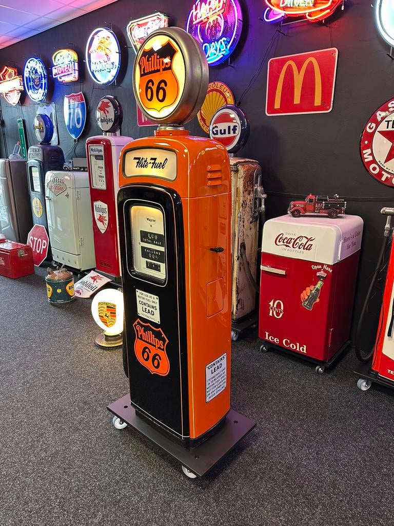 Unieke Amerikaanse benzinpomp Wayne 80 Phillips USA Gas Pump, Ophalen, Gebruikt