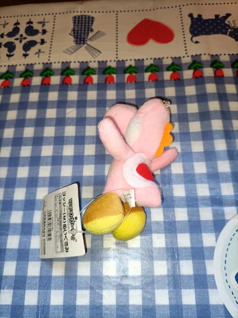 Roze Yoshi knuffeltje Mario Party met kaartje, Ophalen of Verzenden, Zo goed als nieuw, Overige typen