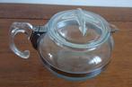 Pyrex Flameware theepot van Corning Glass Works, model 8126, Theepot/fluitketel, Glas, Zilver, Ophalen of Verzenden