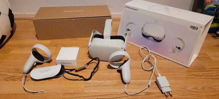 Meta Oculus Quest 2 128GB + Opbergdoos + Oplader, Spelcomputers en Games, Virtual Reality, Zo goed als nieuw, Overige platformen