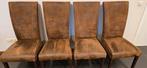 4 bruine stoelen, Huis en Inrichting, Stoelen, Ophalen, Gebruikt, Bruin, Vier