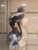 Prachtige Draak op Agaat Edelsteen - Top Kwaliteit 25cm, Verzamelen, Beelden en Beeldjes, Ophalen, Nieuw, Fantasy