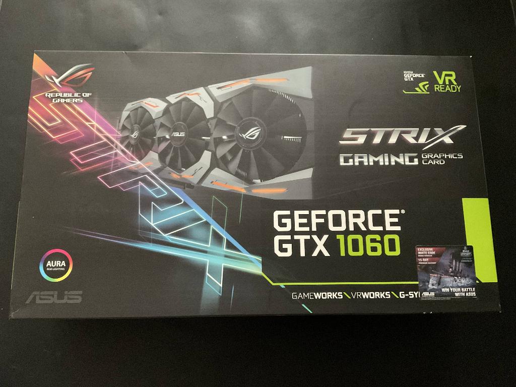 Asus ROG STRIX-GTX1060-O6G-GAMING, Computers en Software, Videokaarten, Gebruikt, Nvidia, PCI-Express 3.0, GDDR5, HDMI, DisplayPort