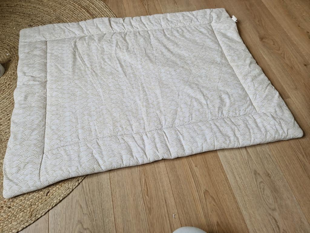 Mooi zandwit boxkleed met klein vlekje, wasbaar, Ophalen of Verzenden, Gebruikt