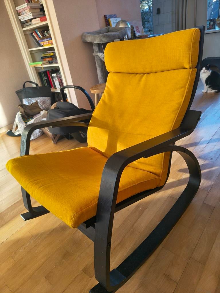 Ikea Poang schommelstoel, Ophalen, Gebruikt, Stof, Eén