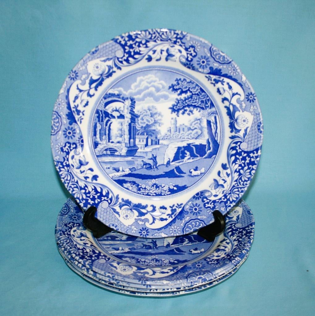 Spode " Italian Blue " 5 x Dinerborden 27cm - NIEUW, Nieuw, Ophalen of Verzenden, 2de Hands, Bord(en)