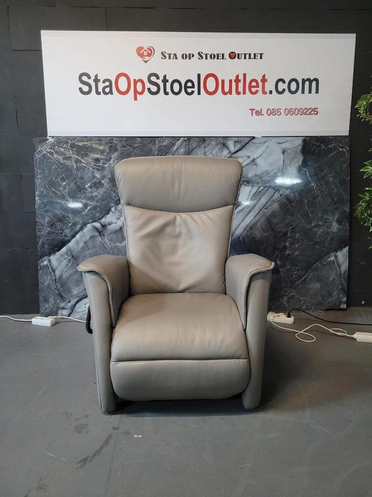 Staopstoel Easysit leder Grijs Accu, Huis en Inrichting, Fauteuils, Zo goed als nieuw, Leer, Minder dan 50 cm, Minder dan 75 cm