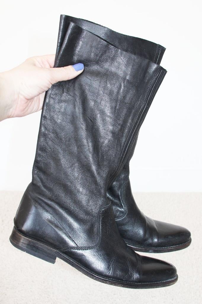 Zacht Leren Zadig & Voltaire Laarsjes - 31 (Maat 37½) € 70,-, Hoge laarzen, Zadig & Voltaire, Zwart, Ophalen of Verzenden