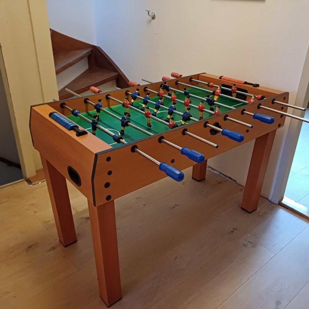 Stevige voetbaltafel in houtlook, Ophalen, Gebruikt