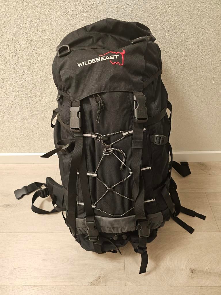 Wildebeast Trekking Rugzak - Zwart, Ruim en Comfortabel, Ophalen