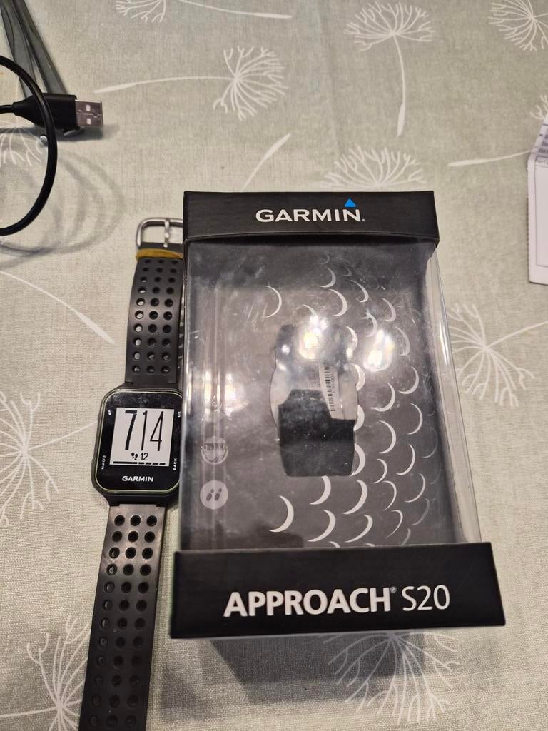 Garmin Approach S20 golfhorloge, GARMIN, Gebruikt, Zwart, Ophalen of Verzenden