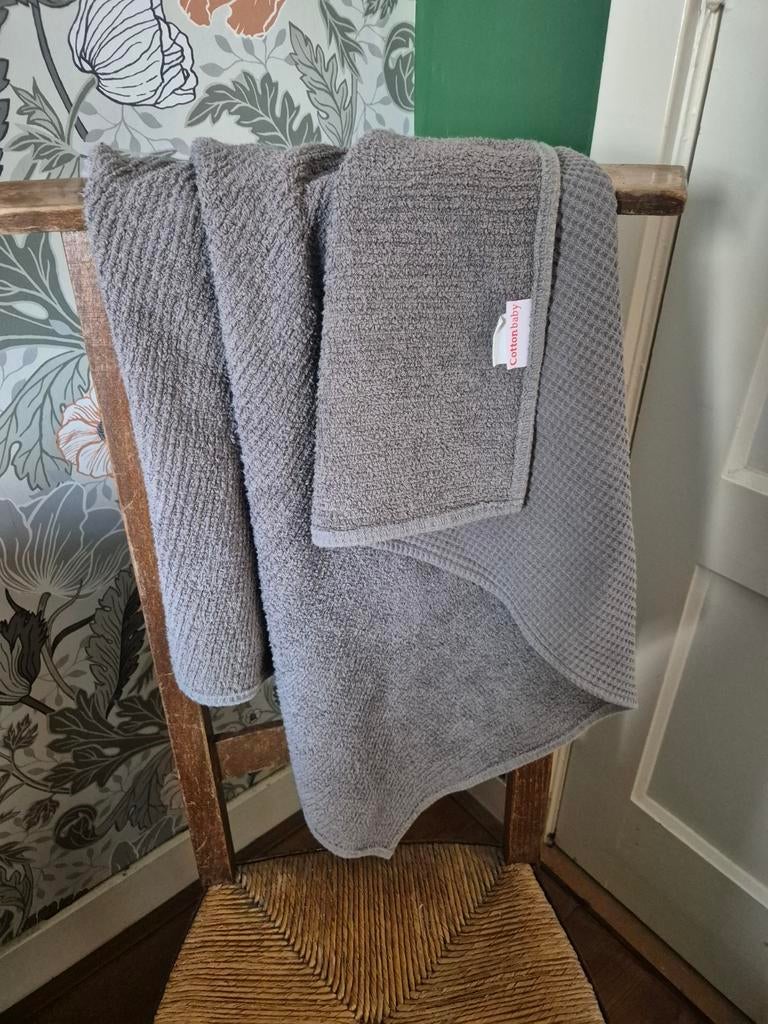 Cottonbaby babydeken 70x90 cm - Grijs, Ophalen of Verzenden, Zo goed als nieuw, 100 cm of meer, Deken