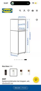 IKEA EKET Kastencombinatie, wit, 35x35x107 cm, Huis en Inrichting, Kasten | Overige, Ophalen, Zo goed als nieuw
