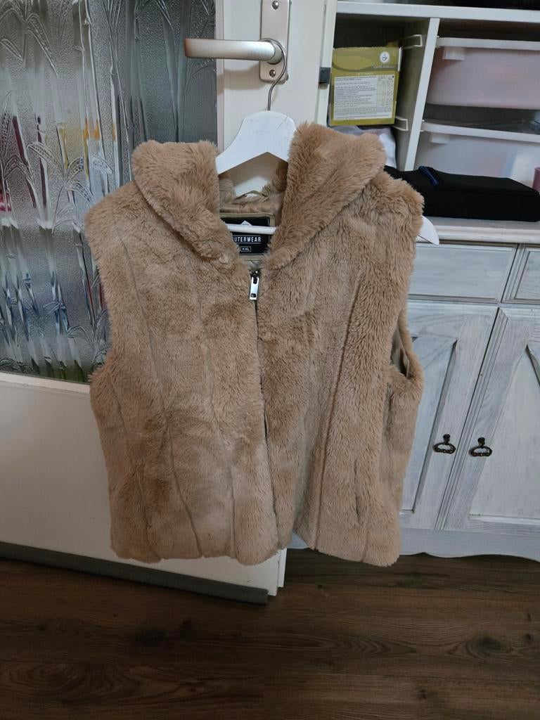 Teddy bodywarmer, Kleding | Dames, Ophalen of Verzenden, Zo goed als nieuw, Maat 42/44 (L), Beige