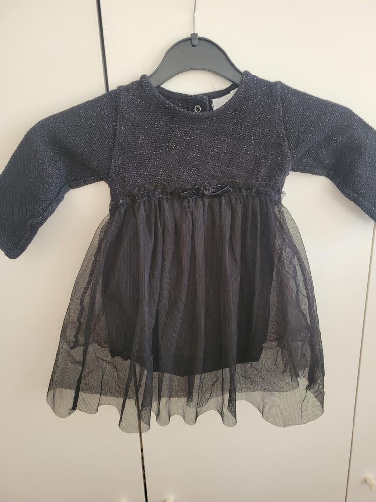 Zwart feestjurkje met tule rokje voor baby/peuter, Kinderen en Baby's, Kinderkleding | Maat 98, Gebruikt, Meisje, Ophalen of Verzenden
