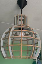 Leuke hanglamp in mintgroen en hout, Huis en Inrichting, Lampen | Hanglampen, Ophalen, Gebruikt, Hout, Minder dan 50 cm