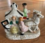 Porseleinen beeldje vintage koetsje met paarden jaren 70, Ophalen of Verzenden
