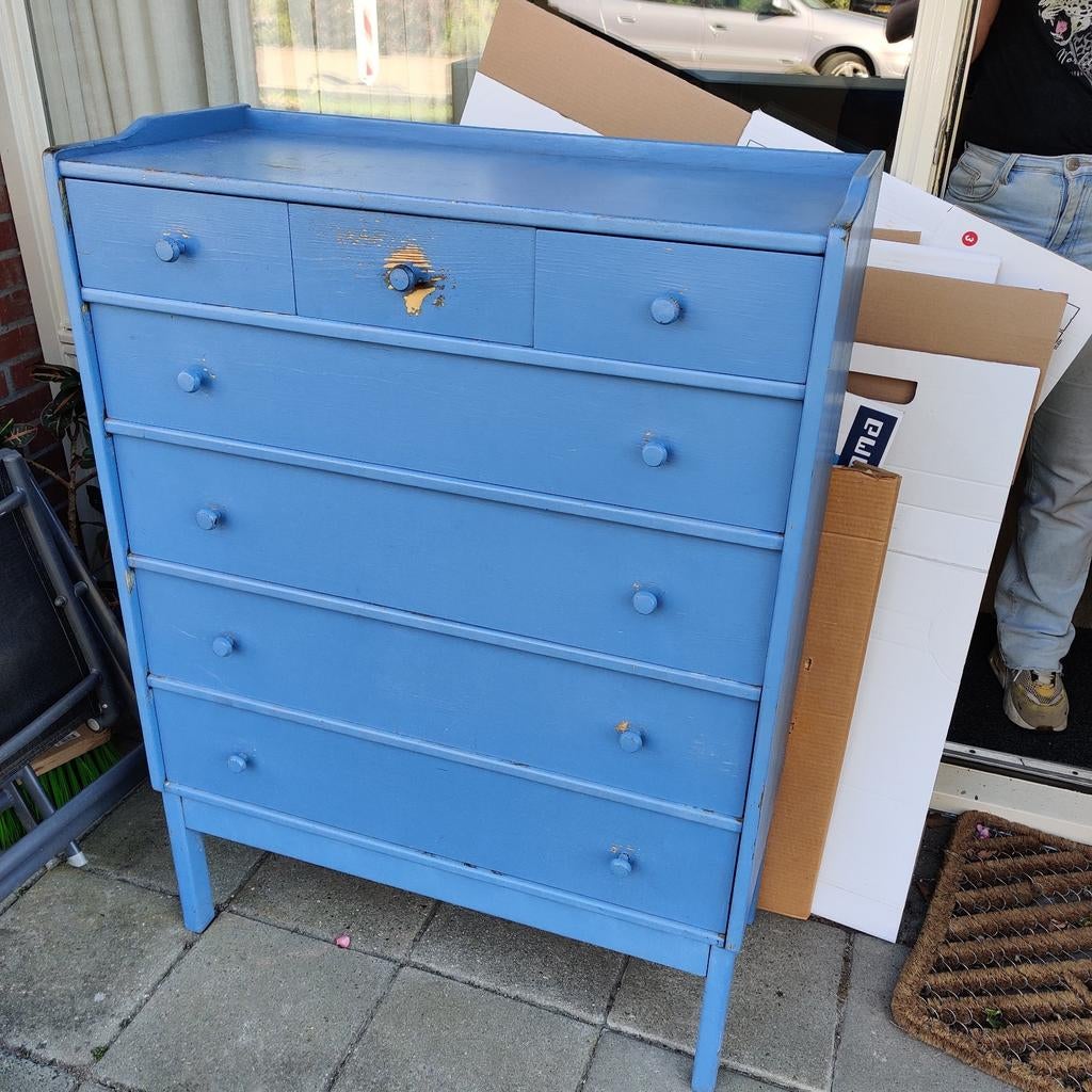 Houten ladekast/dressoir - diy?, Ophalen, Gebruikt, 5 laden of meer, 100 tot 150 cm